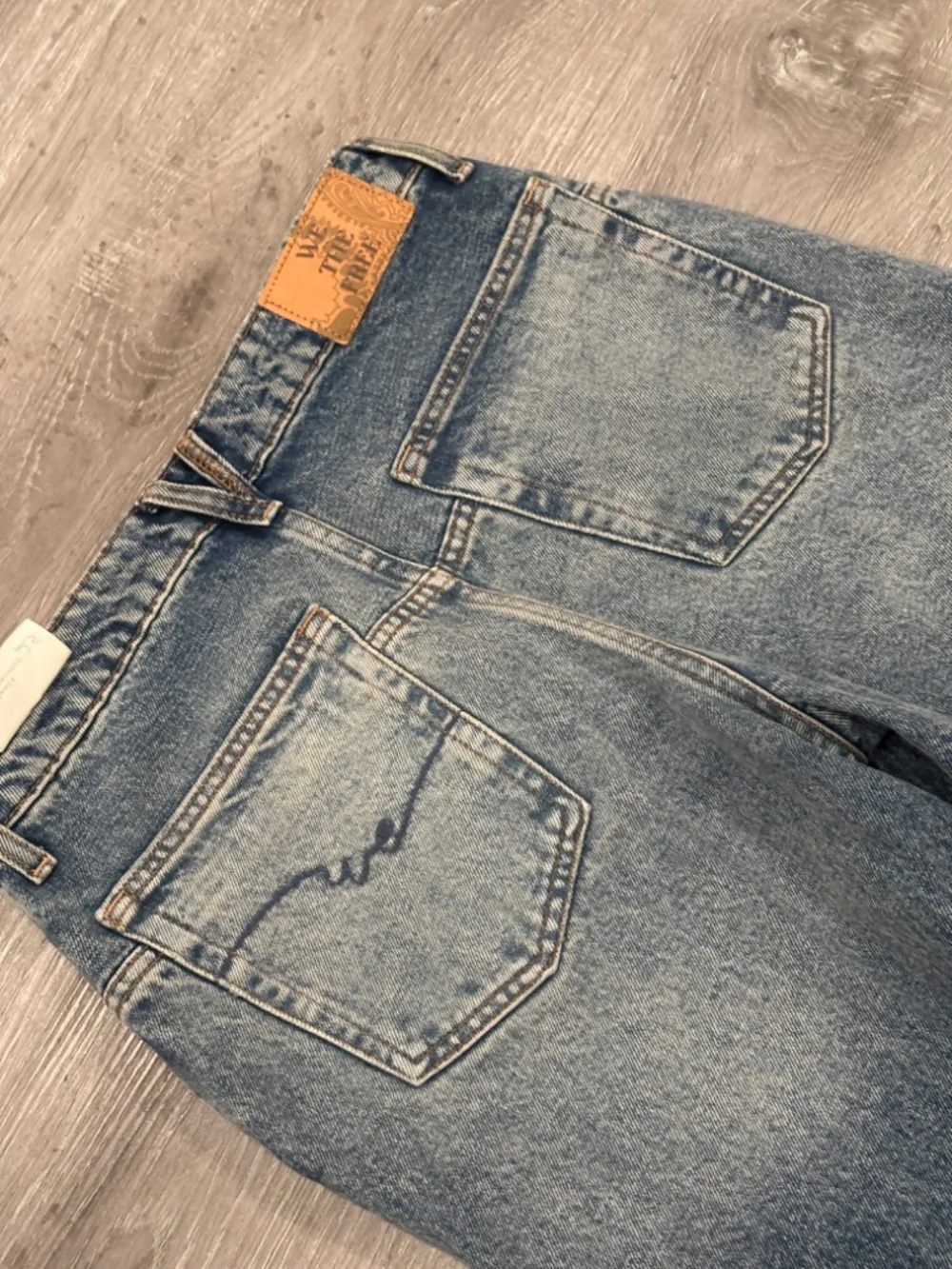 We The Free People Jeans Deep Trance Mid Rise Dropped Boyfriend NWT 25